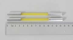 yag laser crystal rod OD5mm OL135-145mm, cap exterior diameter 7.5mm.
