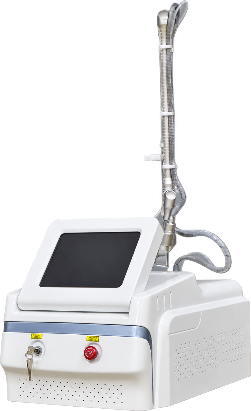 White and Blue Desktop Portable CO2 Laser shown in the catalog